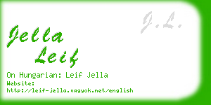 jella leif business card